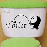 The bathroom toilet paste paste bathroom decoration can remove the stickers stickers-little penguin 
