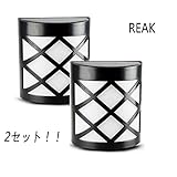 LEDソーラーライト REAK ソーラー充電式LEDセンサーライト　六つのLED電球内臓 和風ライト 光センサーライト　玄関ライト 屋外照明/軒先/壁掛け/庭先/玄関周りなど対応　屋外仕様　防水夜間自