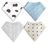 MyBabyMyKing Bandana Bibs for Baby Boys that Rock, a Drool Bib Set of Soft Absorbent 100% Cotton, St