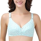 YING LAN　産前　産後　妊婦　妊婦用　コットン　ベスト　インナーマタニティー　授乳用　授乳　ブラジャー　下着　ノンワイヤー　綿　マタニティー　ブラ　柔らか　ナイト ブラ ブルー