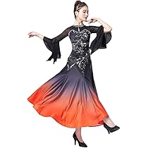 社交ダンス　ドレス　パーティードレス ブラック フリルスリーブドレス Amazon.co.jp: [RIKOUZY] 社交ダンスドレス フリル袖 社交ダンス