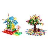 POTOJP 雪の花びら 積み木 立体パズル スノーフレークトイズ 知育玩具 カラフルギアブロック ゲーム 子供おもちゃ 女の子/男の子 プレゼント入園のお祝い 150 ピース