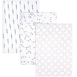 Hudson Baby 3 Piece Muslin Swaddle Blanket, Blue Constellations by Hudson Baby [並行輸入品]