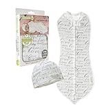 Woombie My First Months Baby Swaddle with Hat - Easy To Use Natural Approach to Swaddling - Stretchy