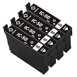 エプソン用 IC50 ICBK50互換インクカートリッジ 増量版 4本セット 最新ICチップ付き 残量表示可能 対応機種:EP-301 EP-302 EP-4004 EP-702A EP-703A EP-704A EP-705A EP-774A EP-801A EP-802A EP-803A EP-803AW EP-804A EP-804ARなど