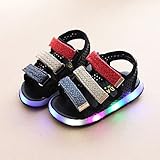 MAXYOYO ベビーシューズ 子供サンダル LED靴 LEDサンダル 可愛 素敵 おしゃれ 発光 耐磨 履き心地良い 軽量 滑り止め 通気 kids アウトドア マジックテープ