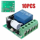 AntRC 10Pcs 315MHz DC12V 10A 1CHシングルチャネルワイヤレスリレーRFリモートコントロールスイッチレシーバモジュール