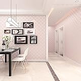 【Amazon 限定ブランド】 QD-BYM 壁紙シール はがせる 壁紙 菱形 簡単貼付シール 60cm×10m 賃貸OK 防水 防潮 素材感 リビングルーム キッチン 浴室