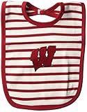 NCAA Wisconsin Badgers乳児ストライプニットよだれかけ、ワンサイズ、レッド/ホワイト