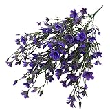 Flameer 花束　4種選択　人工観葉植物　ホーム　オフィス　装飾　ブーケ　造花　高品質 - パープルラベンダー