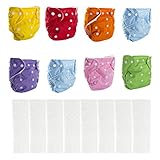 (ビッグエレファント) Big Elephant　おむつ　おむつカバー　布おむつ　8枚組　サイズ調整可　やわらか　コットン　PD-04