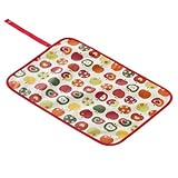 わくわくお食事タイムのベビーランチョンマット・シート　おしゃれリンゴのひみつ（スケアー地・アイボリー）　B0603900　日本製