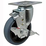 ナンシン 微音キャスター 125mm STLS-125 NRB S-2 グレー