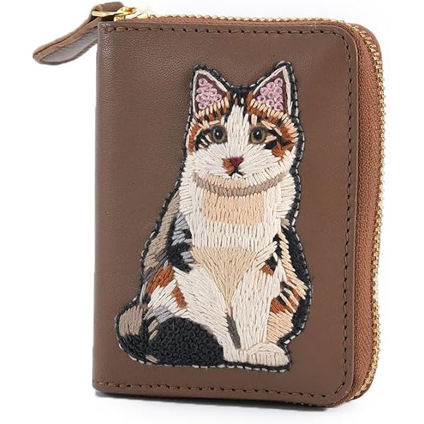 Amazon | タマオワールド ねこミニ財布 WAL3516 ハナカラクサ 刺繍