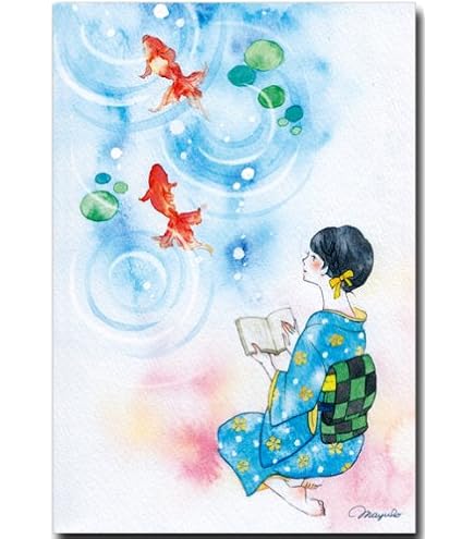 Amazon | おしゃれなイラストポストカード 「椿」 大正ロマン風絵葉書