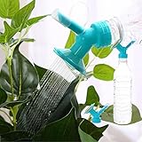 chrikathy 2 in1プラスチックWatering Flowers Smallノズルデバイススプリンクラーノズルボトルブルーガーデンアウトドアインドア植物絞らSlow Irrigationツー