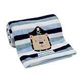 Lambs & Ivy Little Pirates Coral Fleece Blanket by Lambs & Ivy