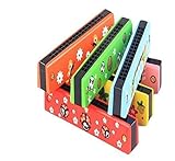 Vidatoy Wooden Tremolo Harmonica For Kids (Random Colors) [並行輸入品]