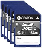 Centon MPエッセンシャルSDXCカード - UHS1、64GB、5個、バルク、S1-SDXU1-64G-5-B