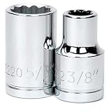 Williams 32136 1/2-Inch Drive 6 Point Shallow Socket, 1-1/8-Inch by Williams