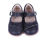 Candykidsプリンセス 子供 キッズ靴 フラットシューズ 女の子 ガールズ ベルクロシューズ レザー入園式 発表会 プレゼント 演奏会 花嫁介添人 フラワーガール (12.5cm, ブラック)