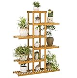 レインボーフラワースタンド 六階建て木製バルコニーリビングルームインテリア竹の竹の花の鍋の棚の花の棚（132 * 98センチメートル）