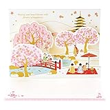 サンリオ 春カード ポップアップ 金線描き桜と舞妓 P4310