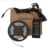 LEDMO LED Strip Lights Kit,300Leds,Non-Waterproof ,Warm White LED Light Strip+12V 5A Power Supply [並