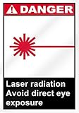 Laser Radiation Avoid Direct Eye Exposure2 Danger Sign - 10" wide x 14" tall [並行輸入品]