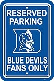 NCAA DukeブルーDevils 12-by-18インチプラスチック駐車場サイン
