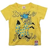 《初夏盛夏対応》INDIE JUNGLE(インディージャングル) 天竺ハットきつねPt半袖Tシャツ 90cm/イエロー NO.IN-173103