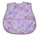 アナノカフェのお食事スタイ　スタイ　ビニールエプロン　ベビー用品　ベビースタイ　撥水 防水　涎掛け　食べ物　お食事エプロン　飲み物　ギフト　出産祝 (ピンク)