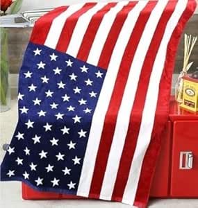 Amazon おしゃれ 星条旗 デザイン バスタオル アメリカ国旗 コットン タオル 140 70cm バスタオル ホーム キッチン オンライン通販