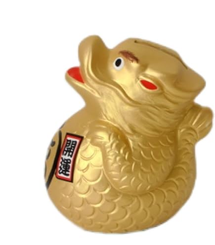 Amazon.co.jp: 2025年干支(巳) 陶器の置物 蛇の貯金箱 (金色