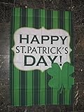 28X40 Happy St. Patrick'S Day Stripes Nylon Garden Sleeved Flag [並行輸入品]