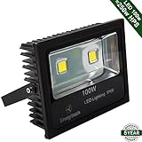Enegitech 100W IP66 10150 Lumens LED Flood Light Wall Lamp, 6000K Daylight White [並行輸入品]
