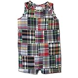 (ポロ ラルフローレン チルドレンズウェア)POLO RALPH LAUREN CHILDRENSWEAR ベビー 男の子 ショートオール Cotton Madras Shortall レッド/ネイビ