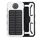 tavlar 300000 mAhデュアルUSBポータブルソーラーバッテリー充電器ソーラー電源銀行の電話 ホワイト