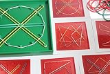 Geoboard Pattern Matching Puzzle - Matching Activity Cards for Children - Early Geometry Math Board 