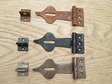 IRONMONGERY Worldâ古いヴィンテージSpear Head装飾安全留め金とStapleドアラッチロックのブランケットボックスChest (アンティークIron ) by ironmong
