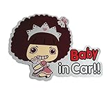 自動車用 反射ステッカー セーフティーサイン baby in car 高輝度 反射シール moss ガール｢400-0029｣