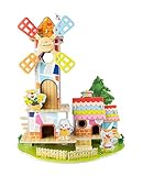 カラフルな風車ハウス幼稚園ゲームDIY組み立てジグソーパズル3Dパズル