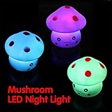 Gotd夜ライトマッシュルームランプ省エネLEDセンサー夜ランプの色変更ライト壁の緑の植物、ロマンチックなカラフルホームインテリア、ベビールーム、寝室、保育園、アウトドア One Size グリーン