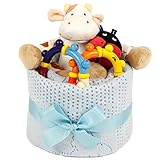 グランパパ ギフトセット おもちゃケーキ ご出産祝い にぎにぎ8の字とぬいぐるみケーキ