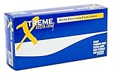 AMMEX - XNPFL44100-BX - Extra Long Nitrile Gloves - Xtreme - Disposable Powder Free 4 mil Medium Blu