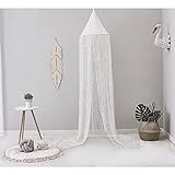 ハンドメイドエレガントな純粋なレースプリンセスベッドキャノピーMosquito Net by Wonderスペース、インドアラウンドドームHanging再生テントカーテン、理想的なベビーToddler