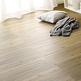 フロアタイル 接着剤不要 置くだけ 賃貸OK リアル 木目 フローリング 13枚セット スモーキーオーク