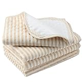 Biubee Changing Pad Liners (4 Pack) - 27.5 X 19.7 - Organic Cotton Waterproof and Absorbent Baby Dia