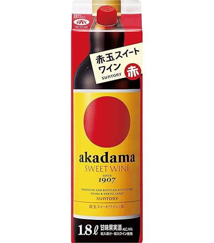 Amazon.co.jp: Akadama Sweet Wine Red 14°, 60.9 fl oz (1,800 ml