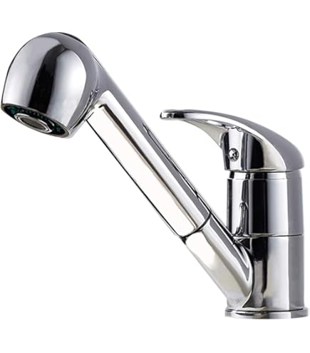 Amazon | バネ式キッチン用混合栓 ハンドル シングルレバー水栓 シンク